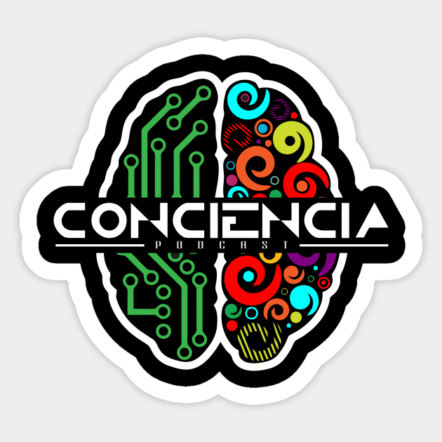 ConCiencia Podcast Logo White Sticker by ConCiencia Media